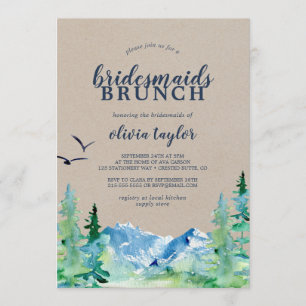 Convite Kraft Rocky Mountain Bridesmaids Brunch