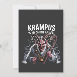 Convite Krampus É O Meu Espírito De Natal Animal Engraçado