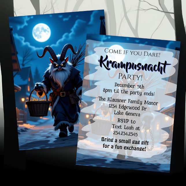 Convite Krampusnacht Party | Come if you Dare (Criador carregado)