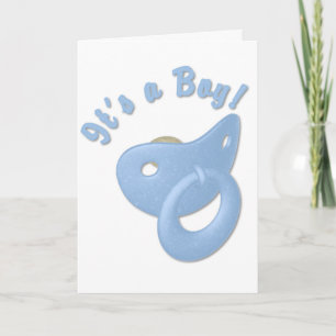 Convite KRW Boy Pacifier Baby Shower Invitation