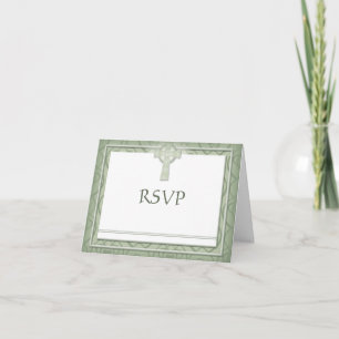 Convite KRW Elegant Celtic Cross Irish RSVP Cards