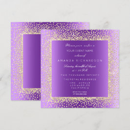 Convite Krystal 1 Champaigne Glitter Confete
