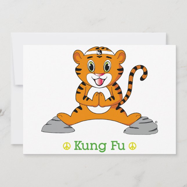 Convite Kung Fu Tiger™ (Frente)