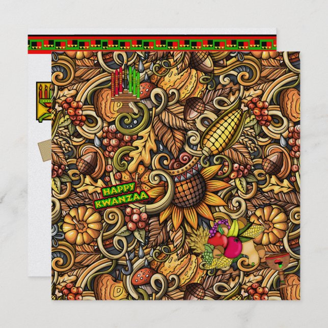 Convite Kwanzaa (Frente/Verso)