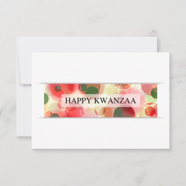 Convite kwanzaa feliz (bokeh) (Frente)