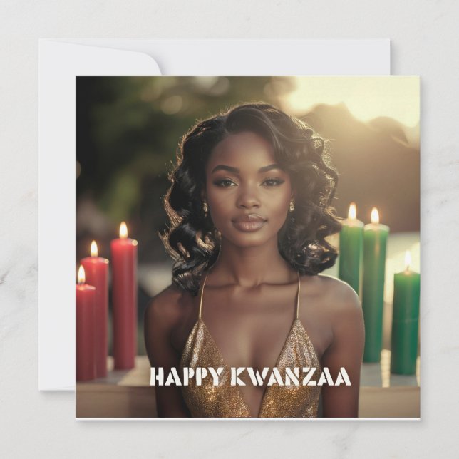 CONVITE KWANZAA - FELIZ KWANZAA -  (Frente)