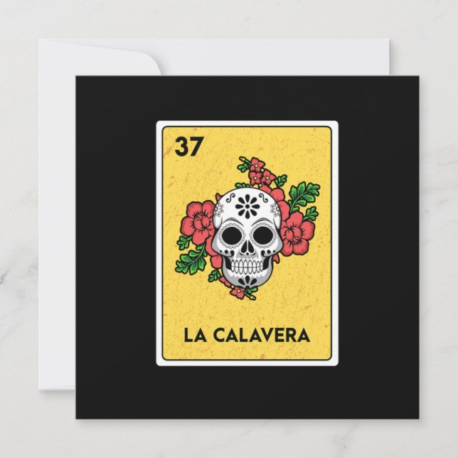 Convite La Calavera Mexicana Lottery Bingo Gamer Card (Frente)