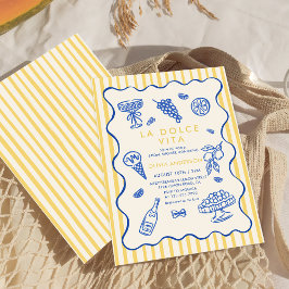 Convite La Dolce Vita Bridal Shower Invitation