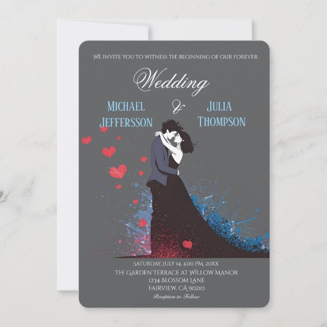 Convite La Dolce Vita French Inspiration Classic 1940s (Frente)