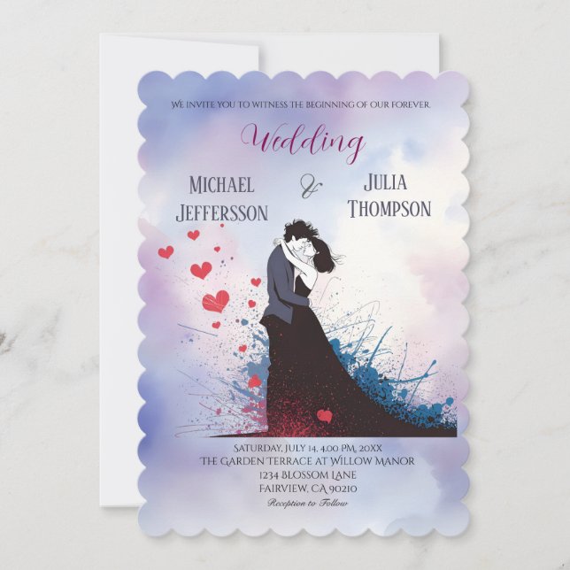 Convite La Dolce Vita French Inspiration Classic 1940s (Frente)