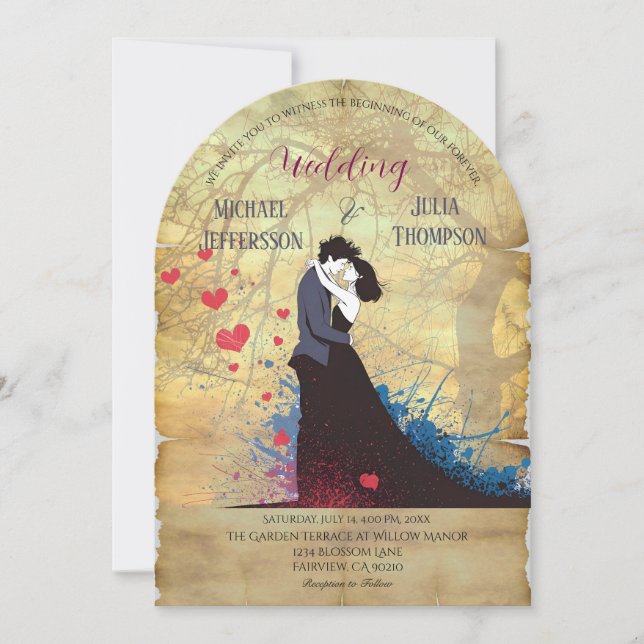 Convite La Dolce Vita French Inspiration Classic 1940s (Frente)