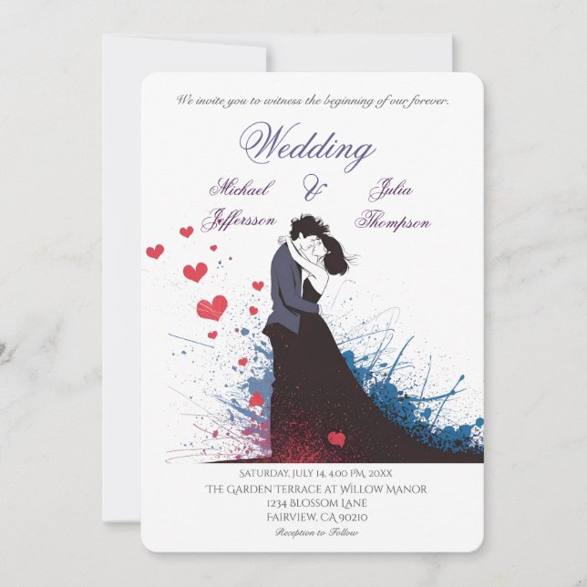 Convite La Dolce Vita French Inspiration Classic 1940s (Frente)