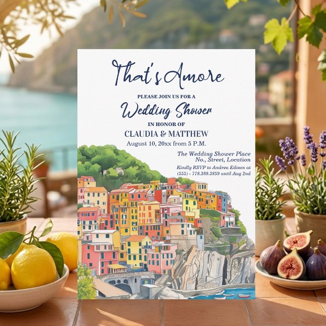 Convite La Dolce Vita Italian Riviera Wedding Shower (Criador carregado)