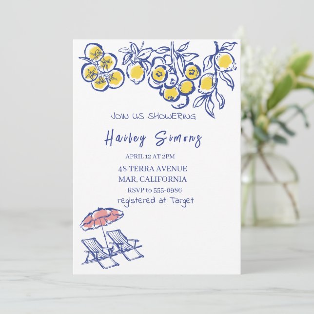 Convite La Dolce Vita Italiana Lemon Yellow (Em pé/Frente)