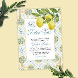 Convite La Dolce Vita Lemon - Casamento italiano