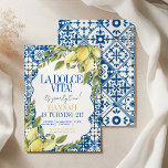 Convite La Dolce Vita Mediterrânica — Limão italiano — Bir<br><div class="desc">Convite de festas italiano de aniversário de 30 anos da Dolce Vita</div>