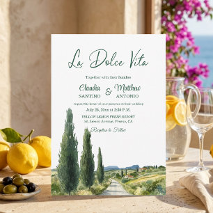Convite La Dolce Vita Vista Italiana Casamento Elegante