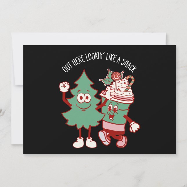 Convite Lá Fora, Parece Um Bolo De Árvore De Natal. (Frente)