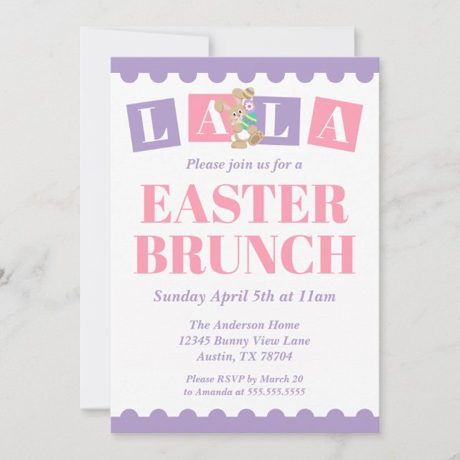 Convite La La Easter Brunch Invitation (Frente)