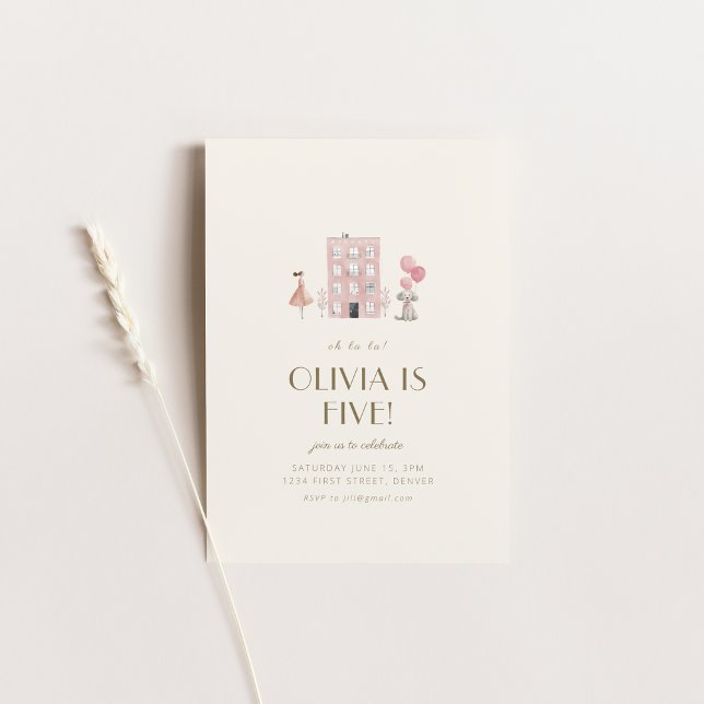 Convite "La La La French Paris Festa de aniversário Convid (Criador carregado)