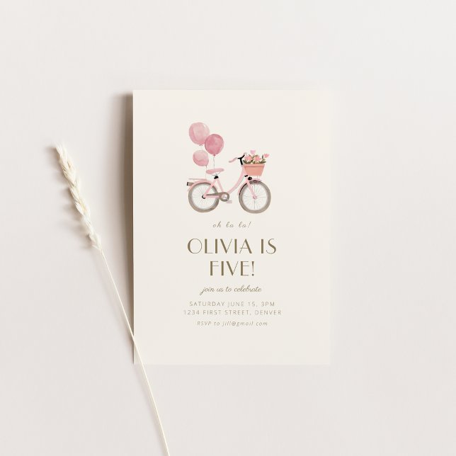 Convite "La La La French Paris Festa de aniversário Convid (Criador carregado)