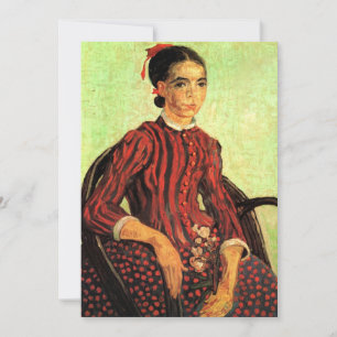 Convite La Mousme, Sentada de Vincent van Gogh