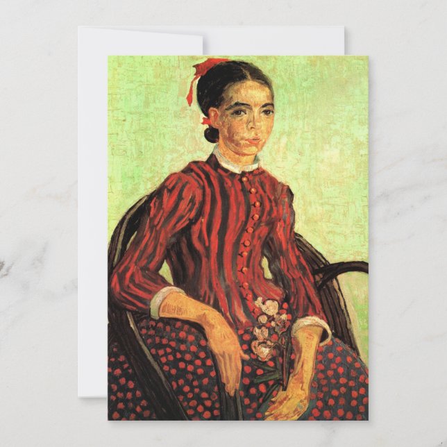 Convite La Mousme, Sentada de Vincent van Gogh (Frente)