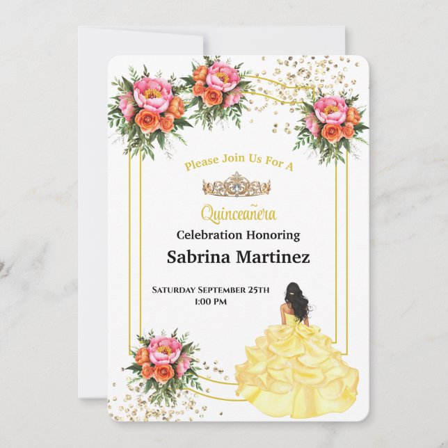 Convite La Quinceanera (Frente)