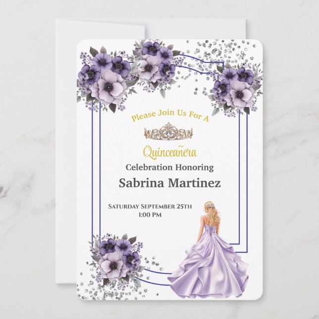 Convite La Quinceanera (Frente)