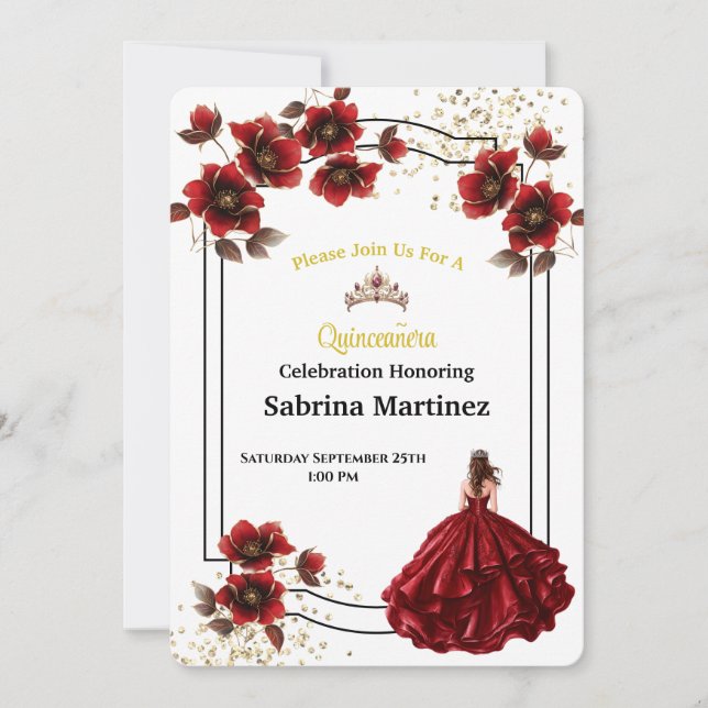 Convite La Quinceanera (Frente)