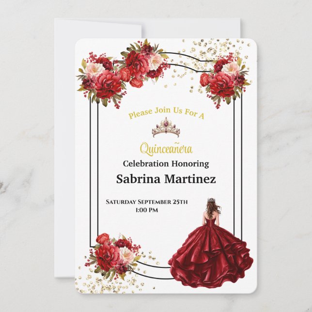 Convite La Quinceanera (Frente)