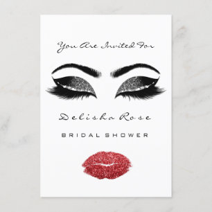 Convite Lábios vermelhos brancos doce de noiva 16ª Serei