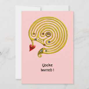 Convite LABIRINTO HIPER ,rosa