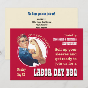 Convite LABOR DAY CHURRASCO Rosie Riveter