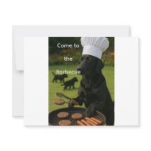 Labrador preto engraçado chef de churrasco