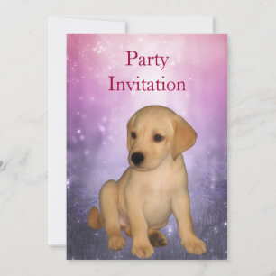 Convite Labrador Puppy no Parque