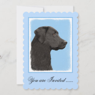Convite Labrador Retriever Black Painting Original Dog Art