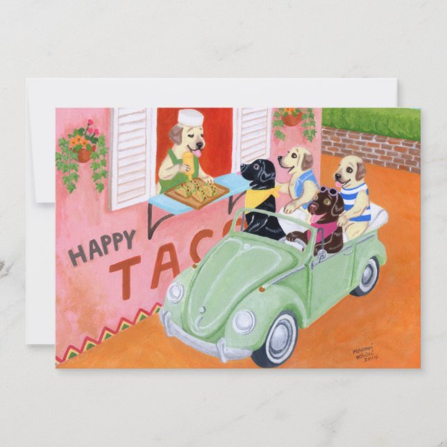 Convite Labradores do Taco Fun (Frente)