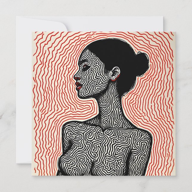Convite Labyrinth of Her Awakening – A Minimalist Portrait (Frente)