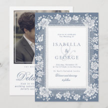 Lace Azul Empoeirado Lace Old Money QR Foto Casame