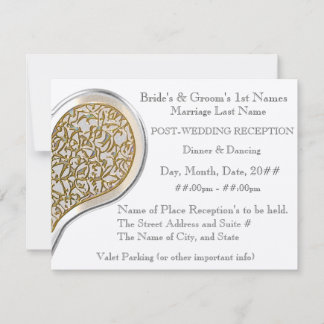 Convite Lace de champanhe (Recepção de casamento metálica 