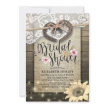 Lace de ferradura Burlap Sunflower Wood Chá de pan