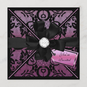 Convite Lace Floral Convide com Arco Diamond