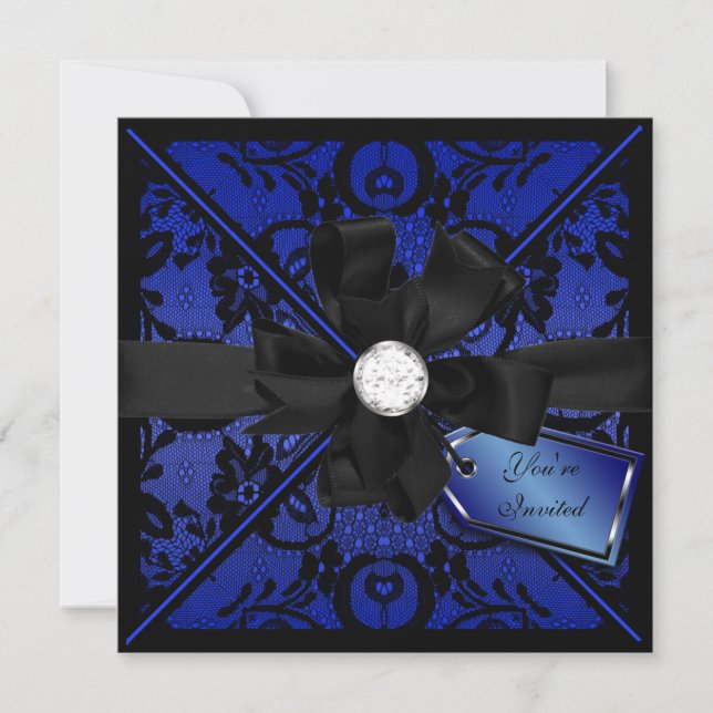 Convite Lace Floral Convide com Arco Diamond (Frente)