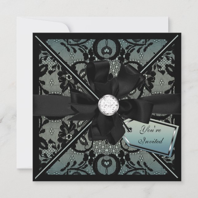 Convite Lace Floral Convide com Arco Diamond (Frente)