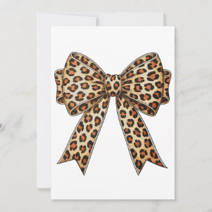 Convite Laço Coquete Leopardo Chita Sublimação