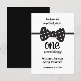 Convite Laço de solicitação do portador de alianças