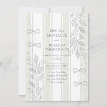 Laços de Fita Botânica Heritage Sage para Casament