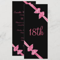Laços de Seda Rosa Elegantes para 18º Aniversário