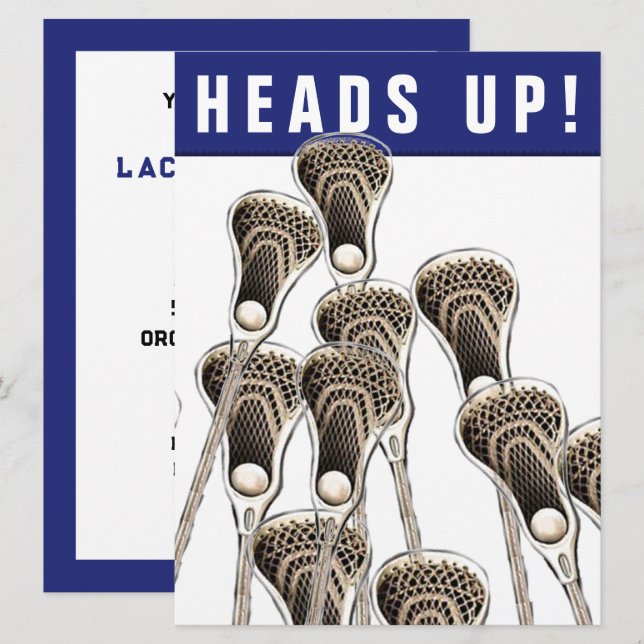 Convite Lacrosse (Frente/Verso)